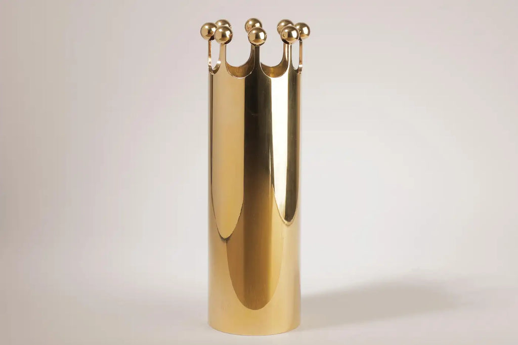 Mid-Century Modern Brass Vase by Pierre Forsell for Skultuna