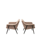 Set of Mid-Century Lounge Chairs in Sheepskin