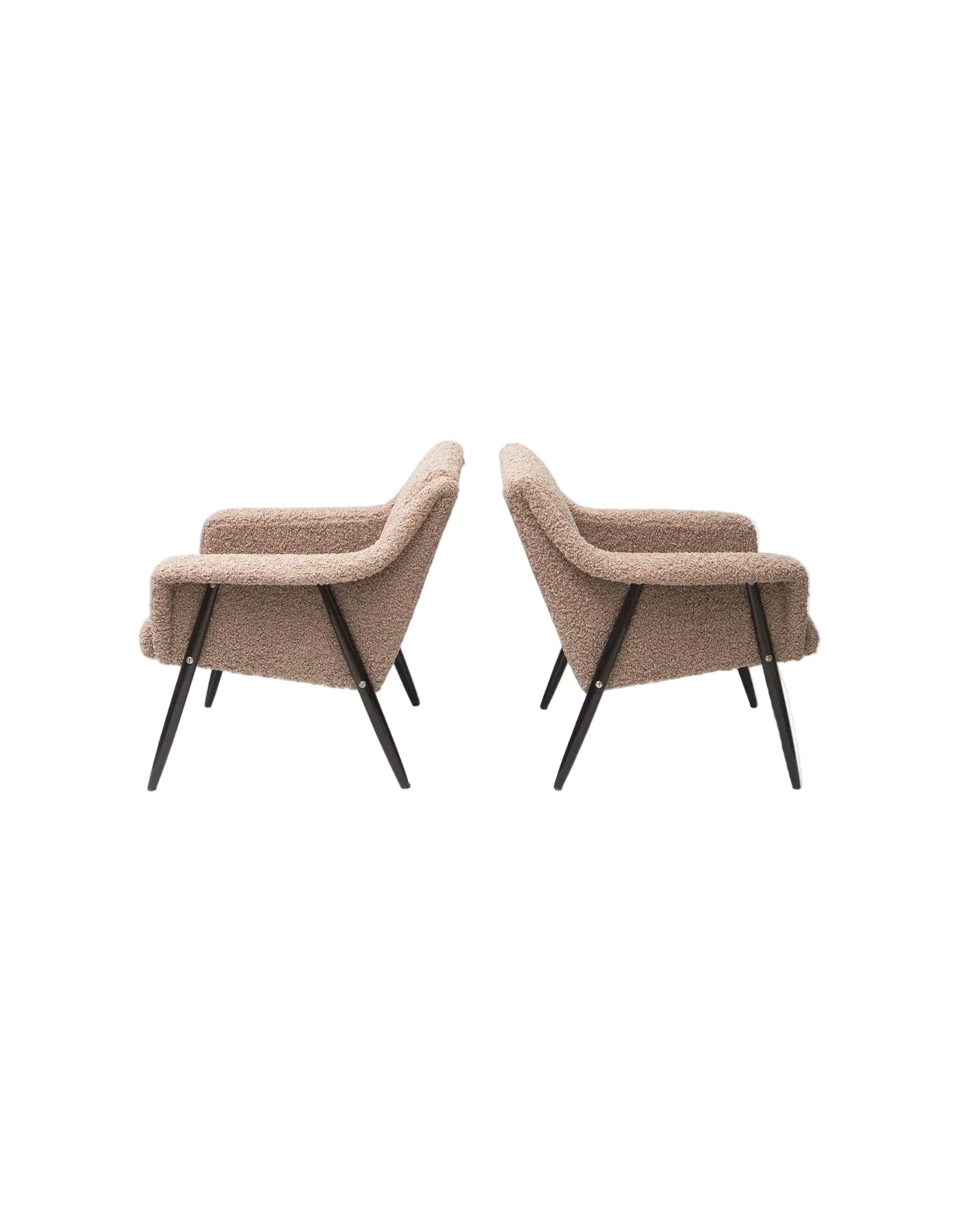 Set of Mid-Century Lounge Chairs in Sheepskin