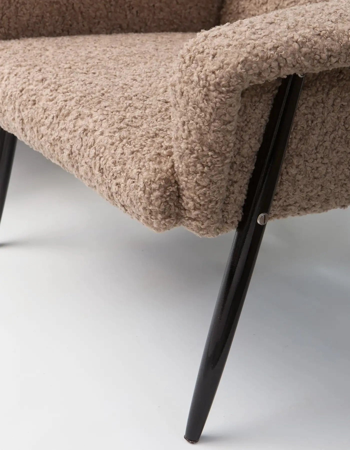 Set of Mid-Century Lounge Chairs in Sheepskin