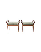 Set of Antique Empire Style Ottomans, 1890s