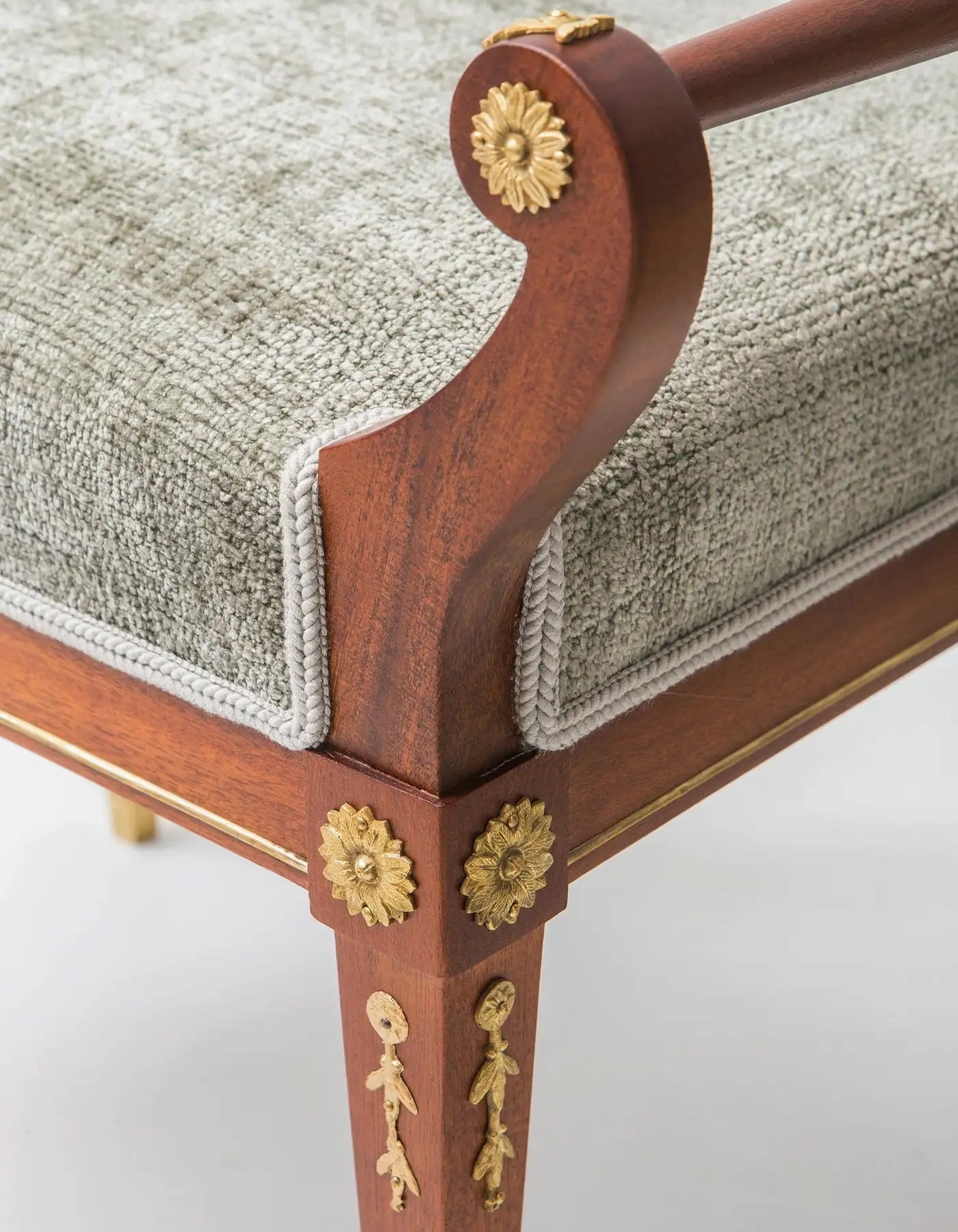 Set of Antique Empire Style Ottomans, 1890s