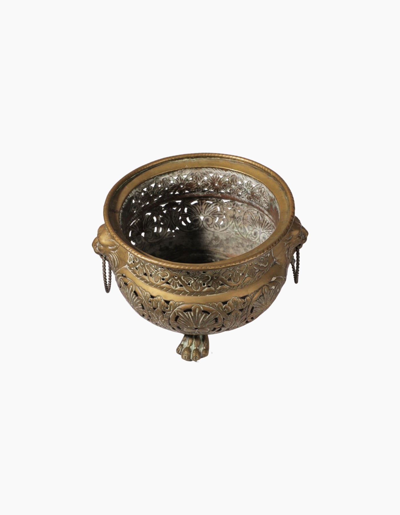 Large Golden Flower Pot