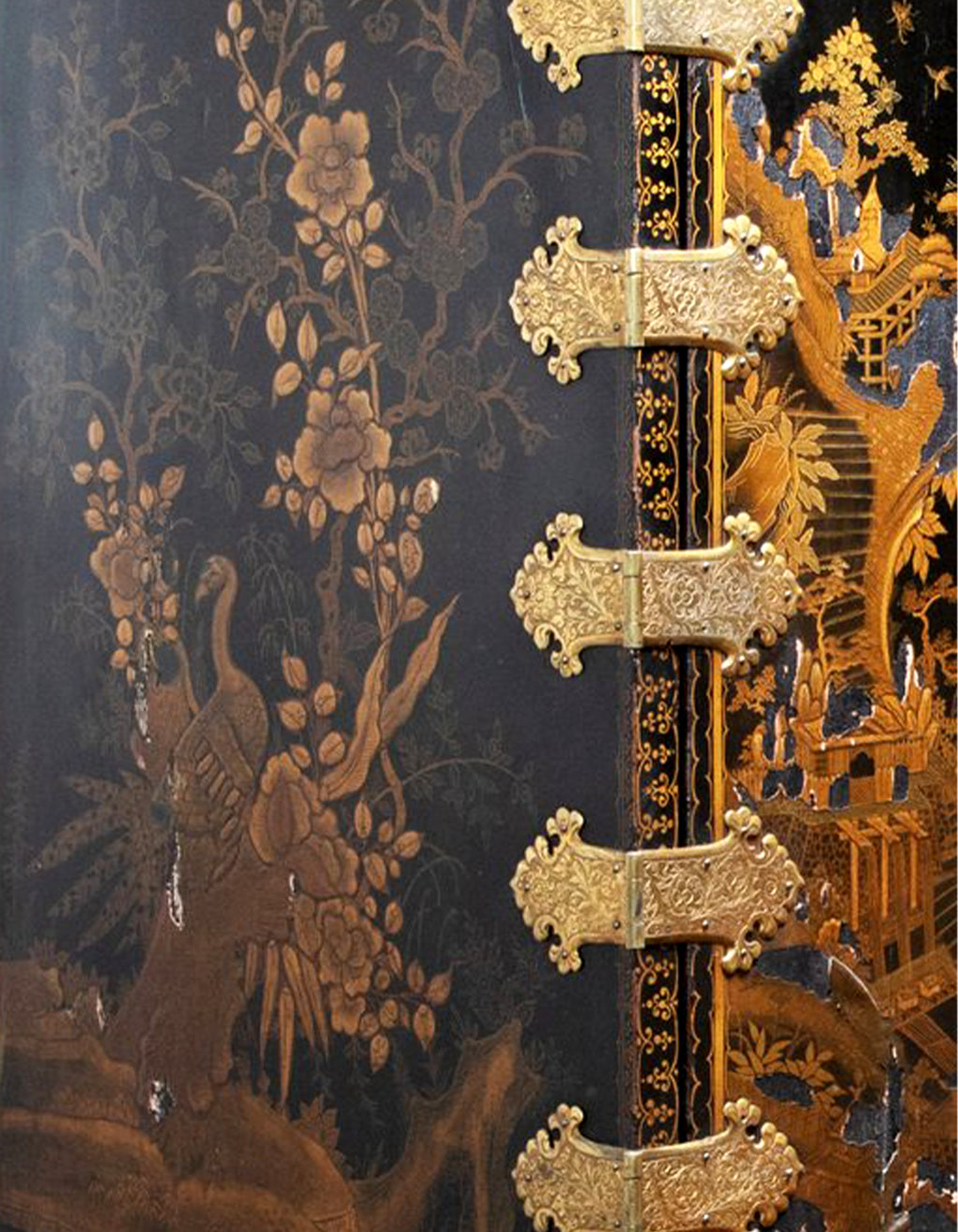 Antique Japanese Lacquer Cabinet on Stand