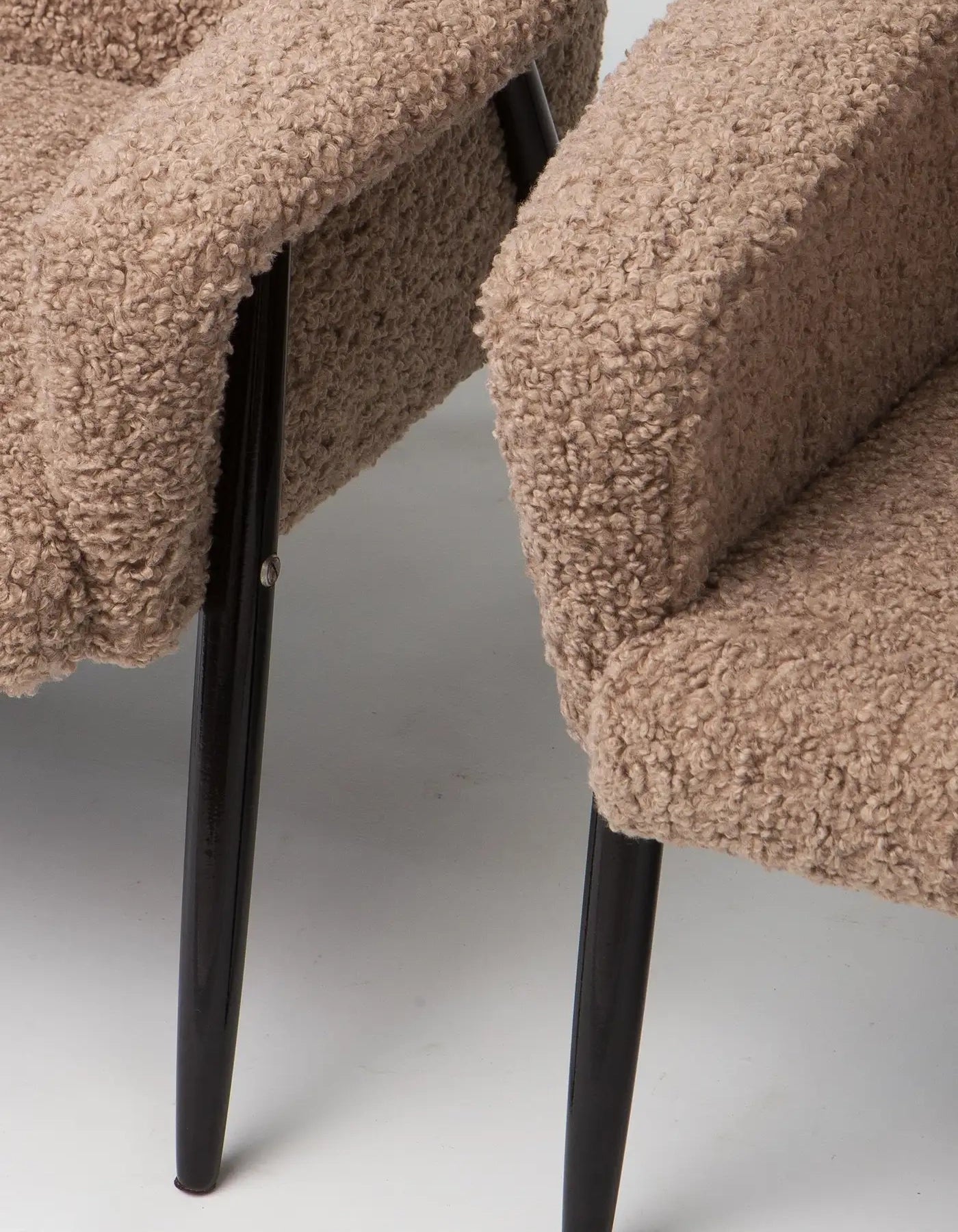 Set of Mid-Century Lounge Chairs in Sheepskin