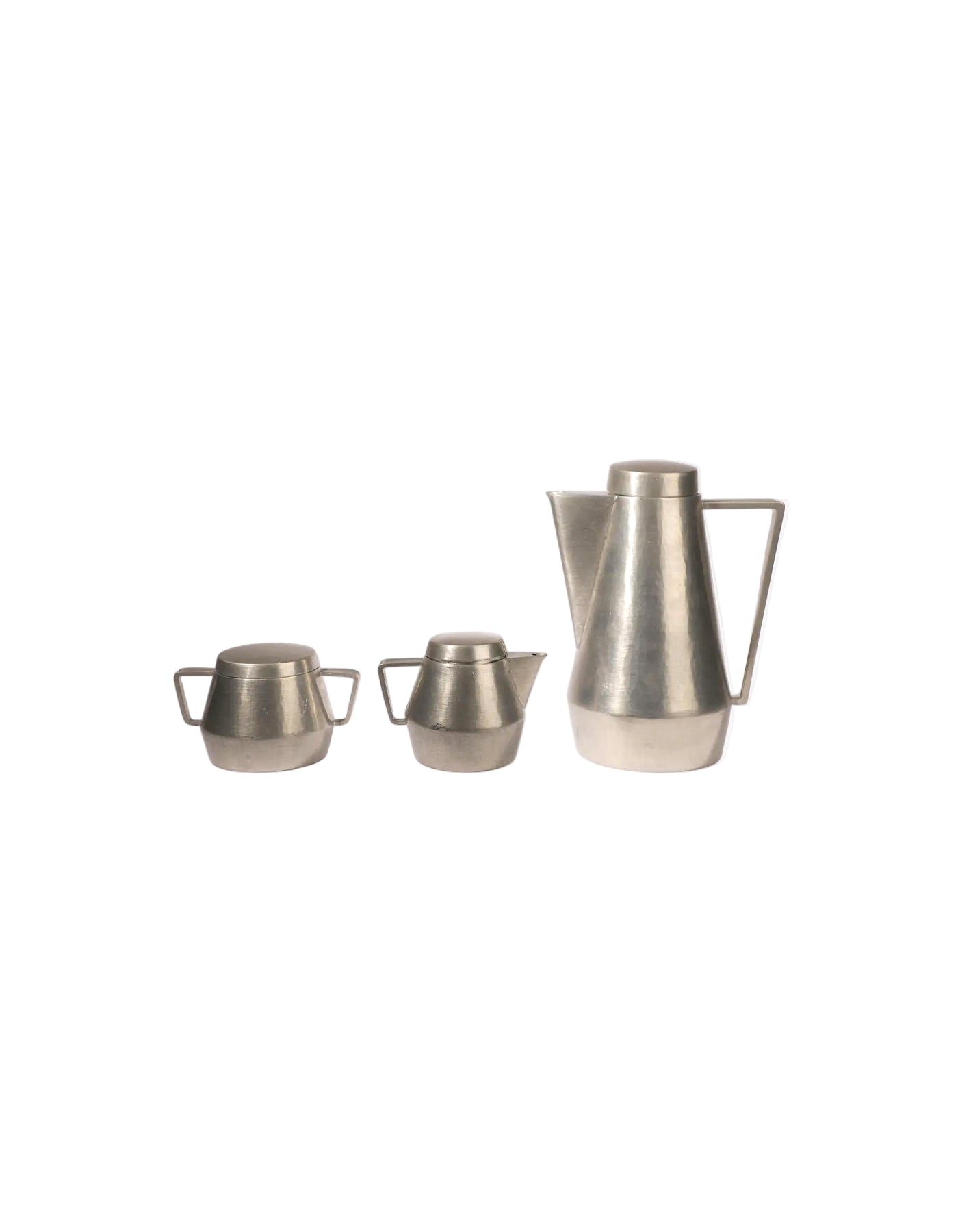 Vintage Pewter Tableware Set by G. Wahlgren for Visby, Set of 3