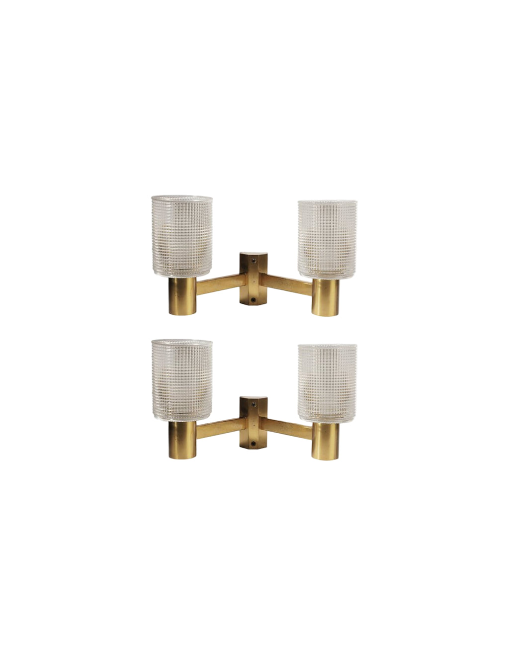 Mid-Century Modern Sconces by Carl Fagerlund for Orrefors, Set of 2