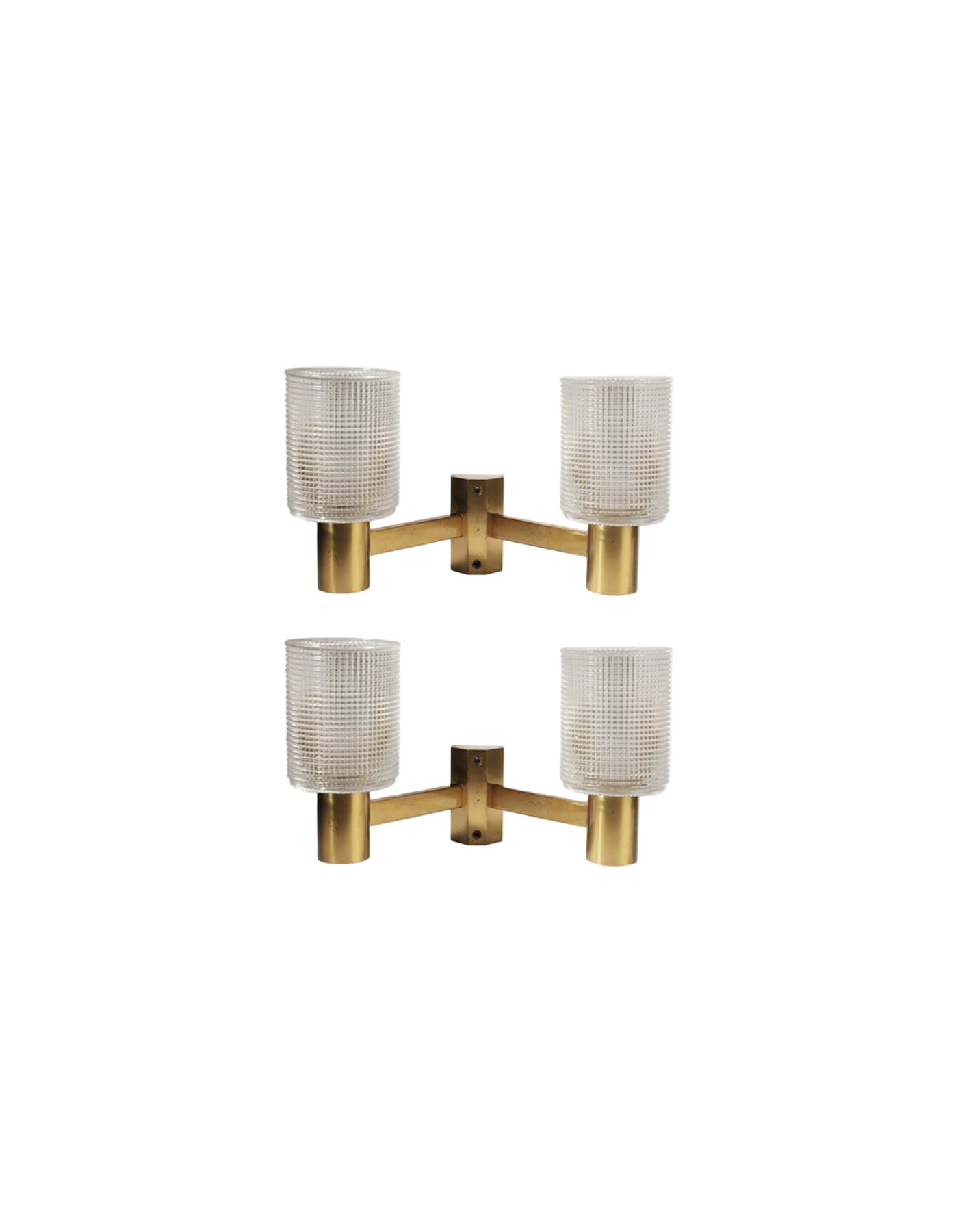 Mid-Century Modern Sconces by Carl Fagerlund for Orrefors, Set of 2