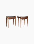 Mid-Century Modern Wooden Nightstands, Set of 2