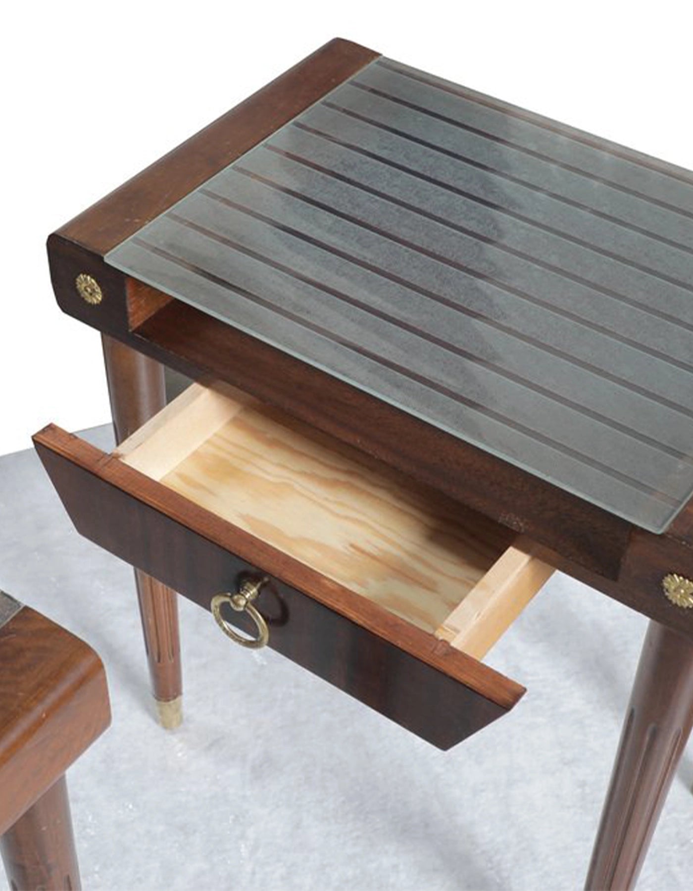 Mid-Century Modern Wooden Nightstands, Set of 2