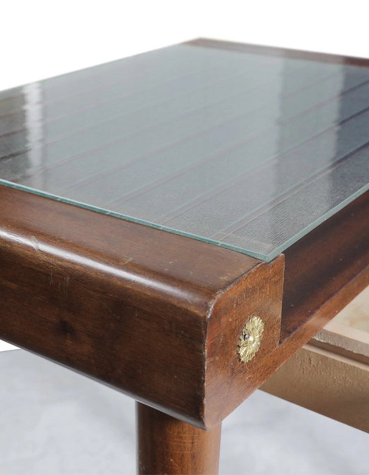 Mid-Century Modern Wooden Nightstands, Set of 2